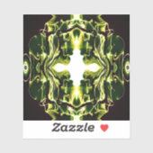 Verdant Green Abstract Acrylic Fluid Art シール (シート)