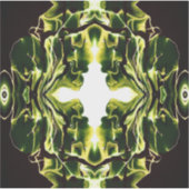 Verdant Green Abstract Acrylic Fluid Art シール (正面)