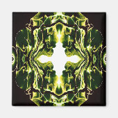 Verdant Green Abstract Acrylic Fluid Art マグネット (正面)