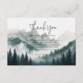 Verdant Peaks Misty Forest Botanical Thank You エンクロージャーカード (正面)
