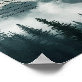 Verdant Peaks Misty Forest Seating Chart Poster ポスター (角)