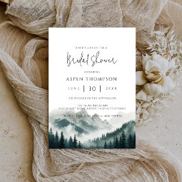 Verdant Peaks Misty Forest Water Bridal Shower セーブザデート