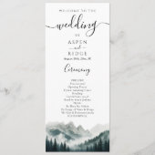 Verdant Peaks Mountain Wedding Program プログラム (正面)