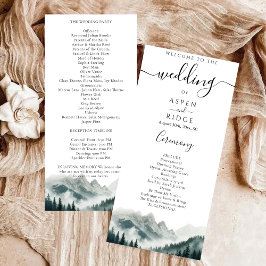 Verdant Peaks Mountain Wedding Program プログラム
