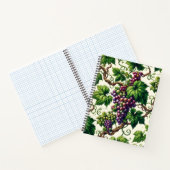 Verdant Vineyard Bliss：ブドウのタペストリー ノートブック (内部)
