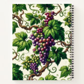 Verdant Vineyard Bliss：ブドウのタペストリー ノートブック (裏面)