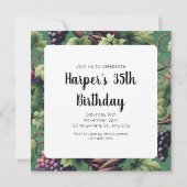 Verdant Vineyard Bliss：ブドウのタペストリー 招待状 (裏面)