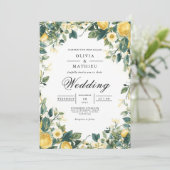 Verdant Yellow Bloom Botanical Wedding 招待状 (スタンド正面)
