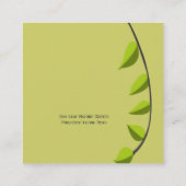 Verdeの緑の草木は緑の葉の植物の植物を撃ちます スクエア名刺 (裏面)