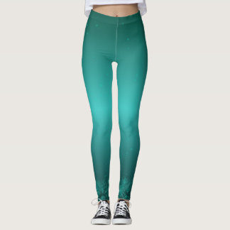 Verde Bosque Degradado - Diseño Zen con Detalles レギンス