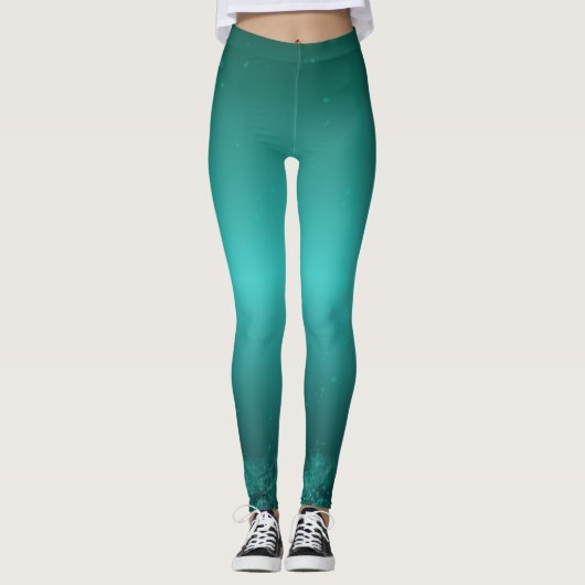 Verde Bosque Degradado - Diseño Zen con Detalles レギンス (正面)