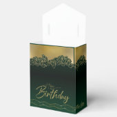 verde de bosque con rosas elegant para cumple フェイバーボックス (オープン)