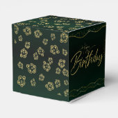 verde de bosque para cumple con corazón y flores フェイバーボックス (裏面サイド)