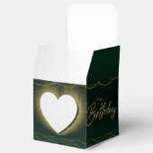 verde de bosque para cumple con corazón y flores フェイバーボックス (オープン)