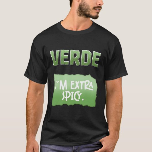 Verde I'M Extra Spicy Hot Packetタコソースハロー Tシャツ (正面)