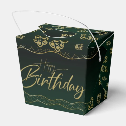 verde lindo para cumple con flores フェイバーボックス (裏面サイド)