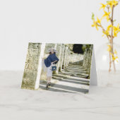 VerdiのChichen Itza、メキシコの切り分けられたピラスター カード (黄色い花)