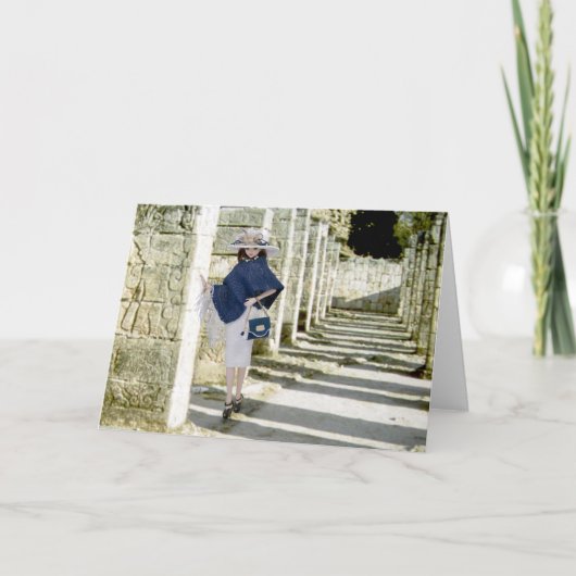 VerdiのChichen Itza、メキシコの切り分けられたピラスター カード (正面)