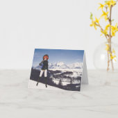 VERDIは壮大なTETON輝くな山を訪問します カード (黄色い花)