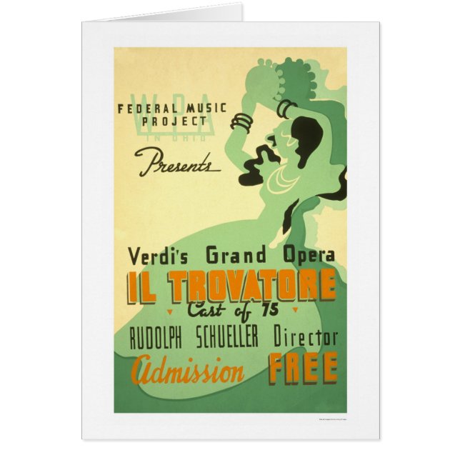 Verdi Il Trovatore 1937 WPA (正面)