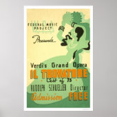 Verdi Il Trovatore 1937 WPA ポスター (正面)