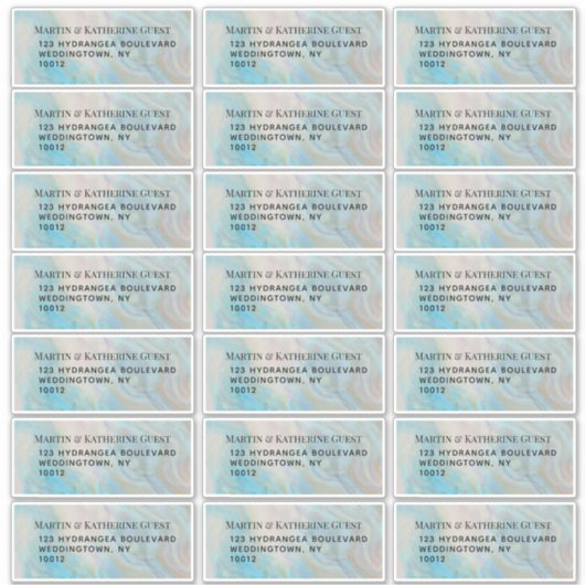 Verdigris Agate宛名ラベル21 Per Sheet シール (正面)