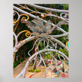 Verdigris Metal Floral Archway Sculpture ポスター (正面)