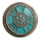 Verdigris Patina Metal セラミックノブ (正面)
