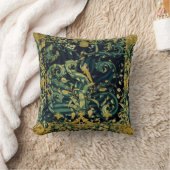 Verdure Birds & Fruit Renaissance Tapestry Throw P クッション (ブランケット)