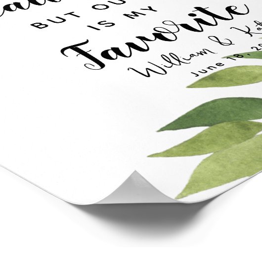 verdure botanical Chaque histoire d'amour est..mar ポスター (角)