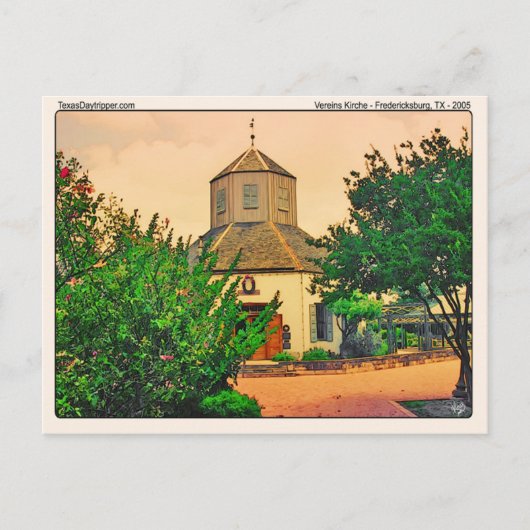 Vereins Kirche (1), Fredericksburg, TX ポストカード (正面)