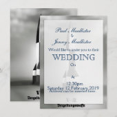 Vergeltunswaffe V2ロケットB&Wヴィンテージスタイル。 招待状 (正面/裏面)