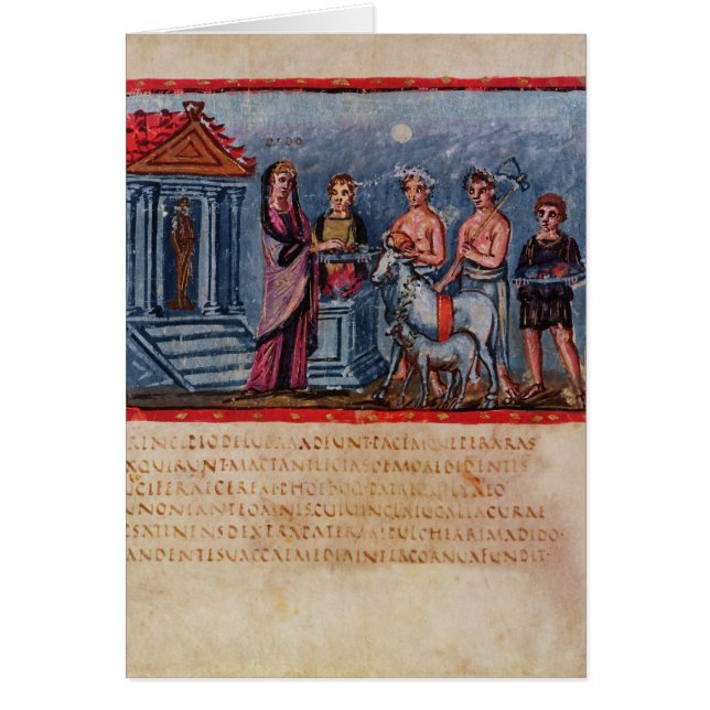 Vergilius Vaticanusから犠牲を、作っているディド (正面)