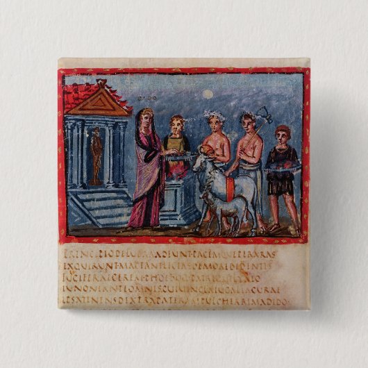 Vergilius Vaticanusから犠牲を、作っているディド 缶バッジ (正面)
