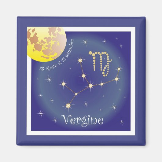 Vergine 23 agosto al 23 settembreマグネット マグネット (正面)