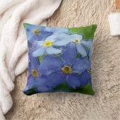 Vergissmeinnicht blau - Aquarell-Design |  クッション (ブランケット)