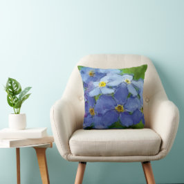 Vergissmeinnicht blau - Aquarell-Design |  クッション