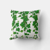 VERIDIANの白い緑のキヅタのつる植物 クッション (裏面)