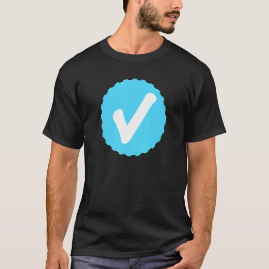 Verified Checkmark Blue Circle With Check Tシャツ (正面)