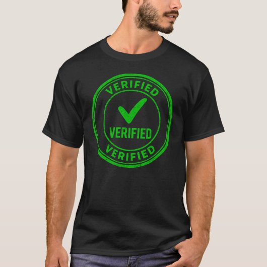 Verified Circular Green Rubber Stamp Tシャツ (正面)