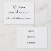 Veritasのvos liberabitビジネスカード 名刺 (正面/裏面)