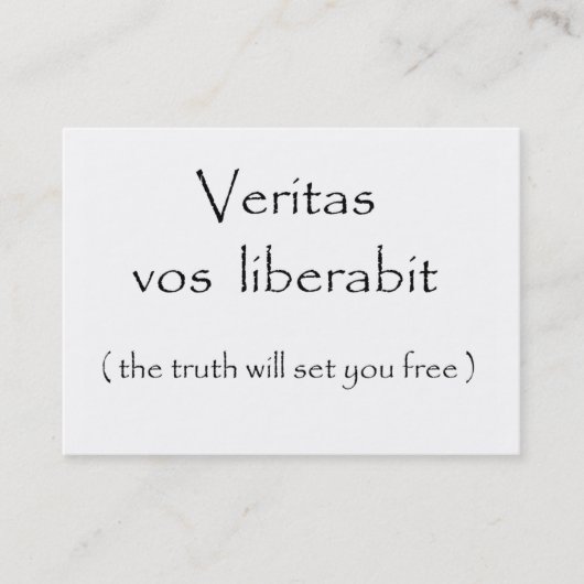 Veritasのvos liberabitビジネスカード 名刺 (正面)
