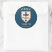 Veritas Christi クラシカル Academy 3inスタンプ ラウンドシール (バッグ)