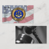 VERITAS et Justitia on US FLag 名刺 (正面/裏面)