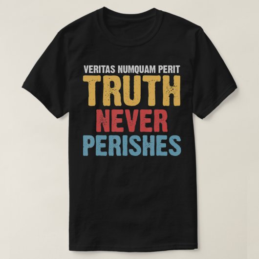 Veritas numquam perit真実は決して消滅しない tシャツ (デザイン正面)