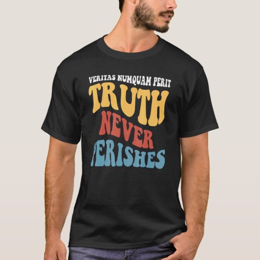 VERITAS Numquam Perit Truth Never Perishes Tシャツ (正面)
