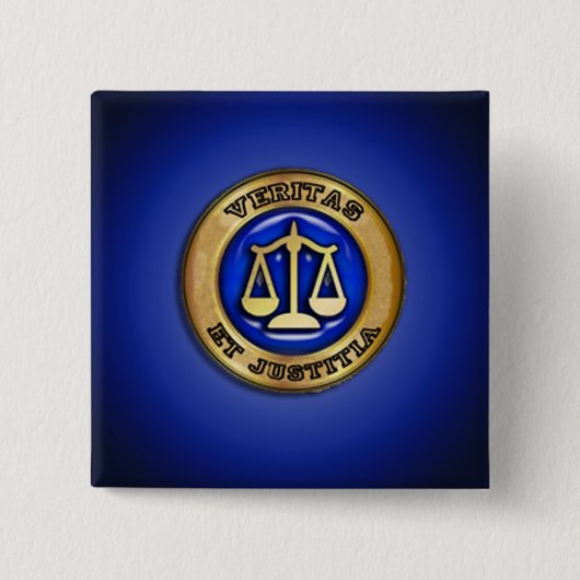 VERITAS ON BLUE 缶バッジ (正面)