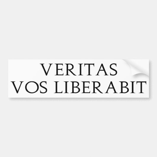 Veritas Vos Liberabit バンパーステッカー (正面)