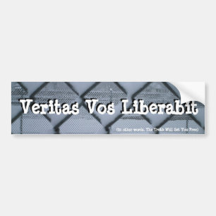 Veritas Vos Liberabit (囲われる) バンパーステッカー