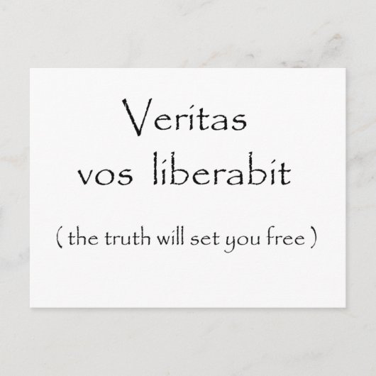 Veritas vos liberabit-postcard ポストカード (正面)